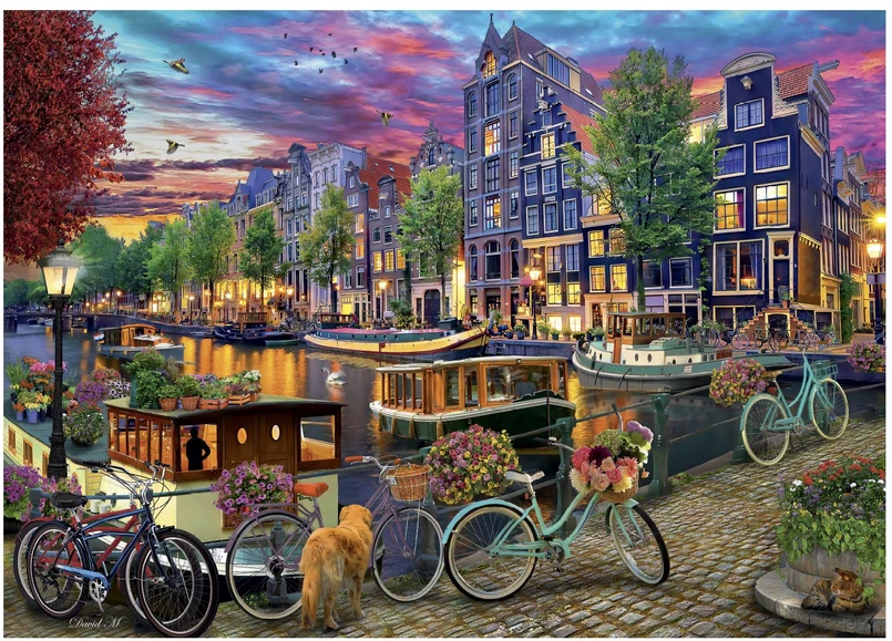 Dėlionė Dino Puzzle 2000 Pcs: Painted Amsterdam