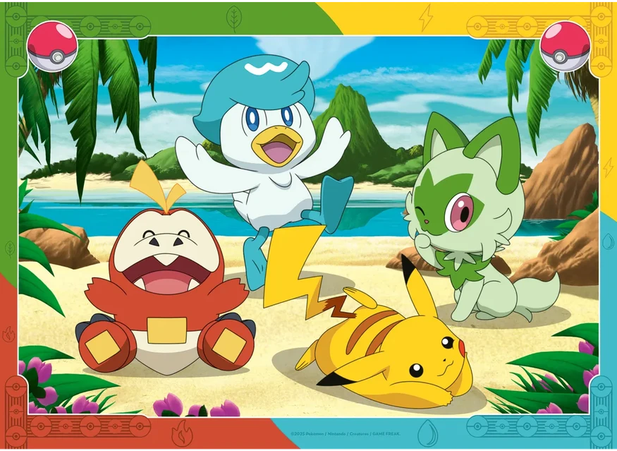 Ravensburger Dėlionė 4x100 vnt. - Pokémonai