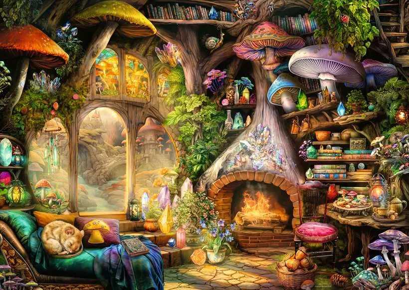 Ravensburger Dėlionė 1000 vnt. - Namukas grybukas aprašymas - Prekės nuotrauka