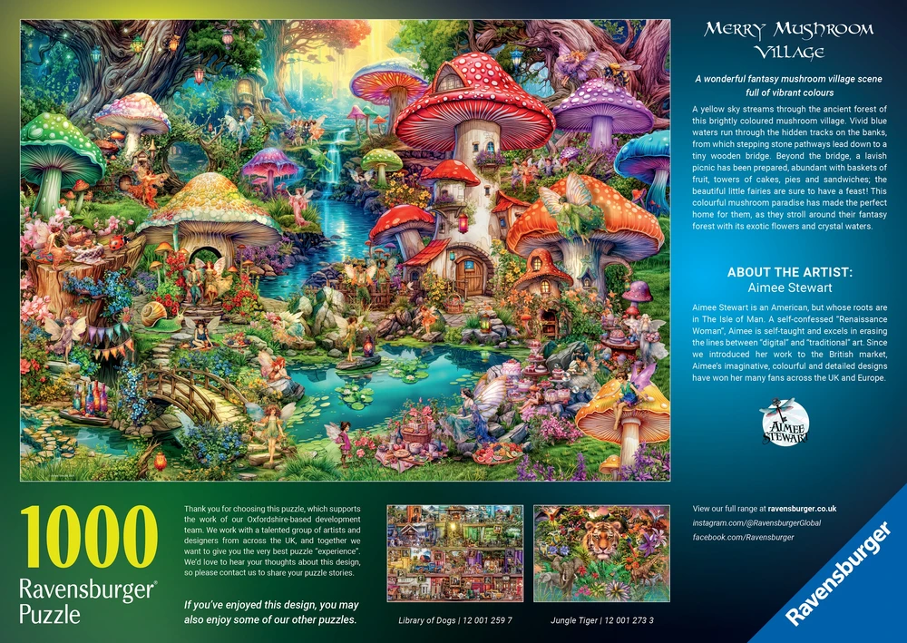 Ravensburger Dėlionė 1000 vnt. - Grybų kaimelis