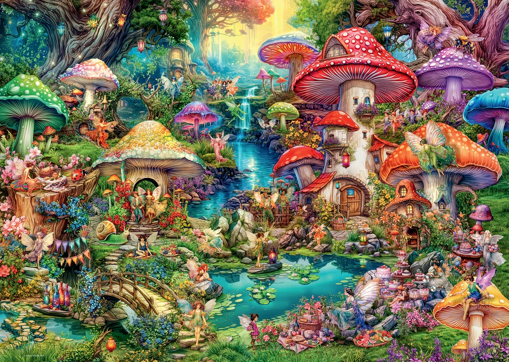 Ravensburger Dėlionė 1000 vnt. - Grybų kaimelis