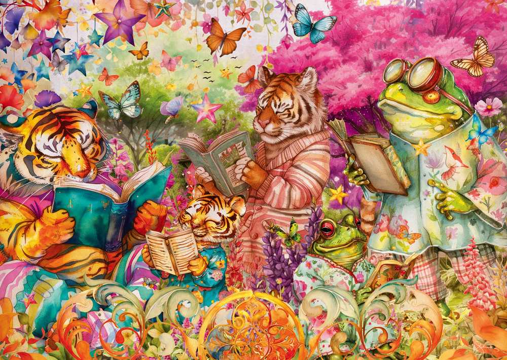Ravensburger Dėlionė 1000 vnt. - Laikas su knyga aprašymas - Prekės nuotrauka