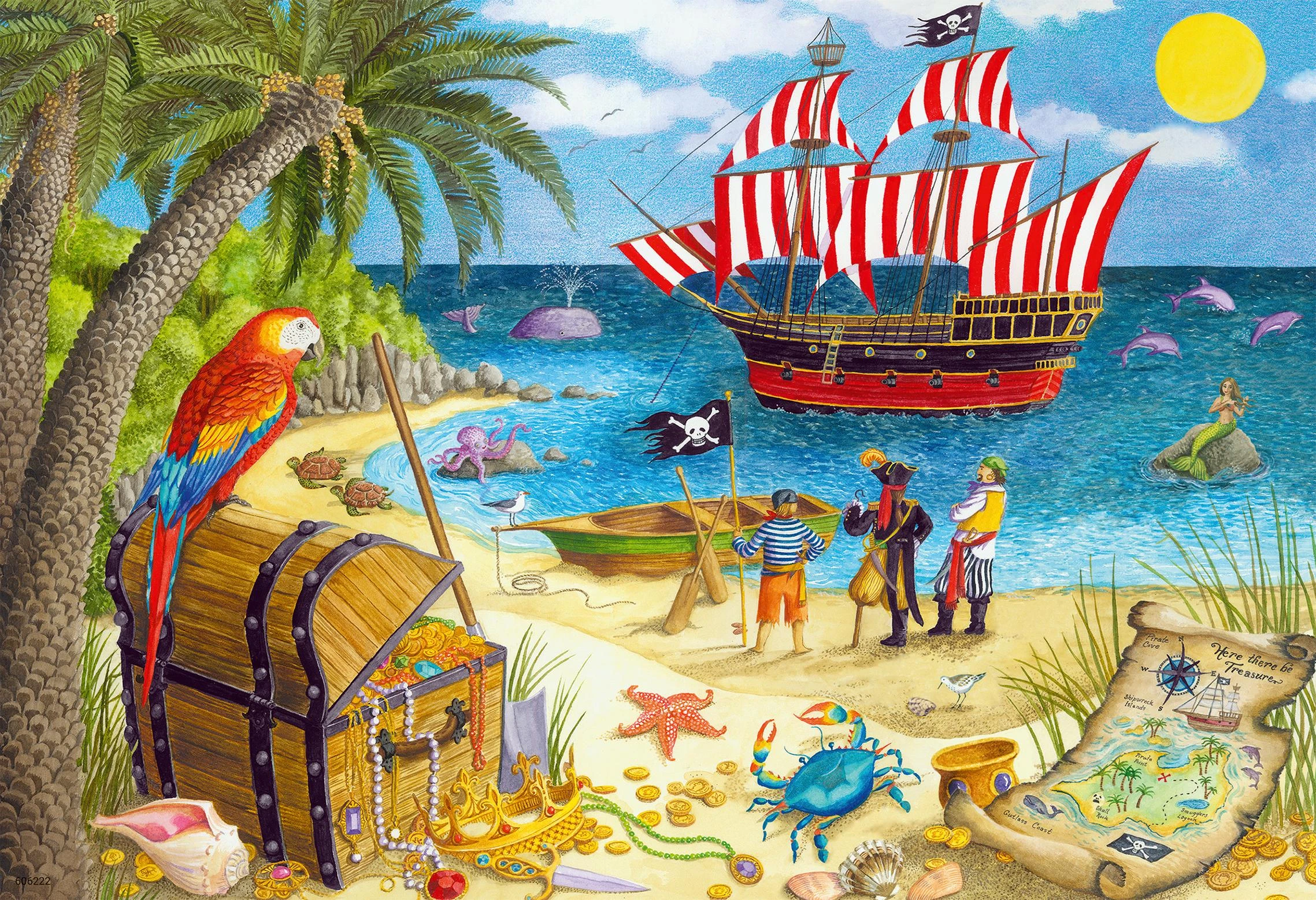 Ravensburger Dėlionė 2x24 vnt. - Piratai ir undinės