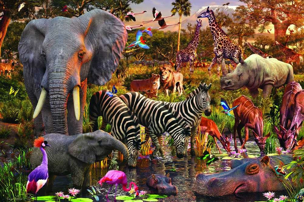 Ravensburger Dėlionė 3000 vnt. - Afrikos gyvūnai