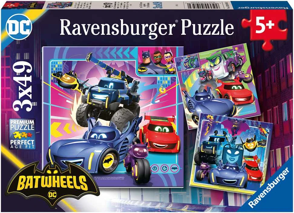 Ravensburger Dėlionė 3x49 vnt. - Batwheels aprašymas - Prekės nuotrauka