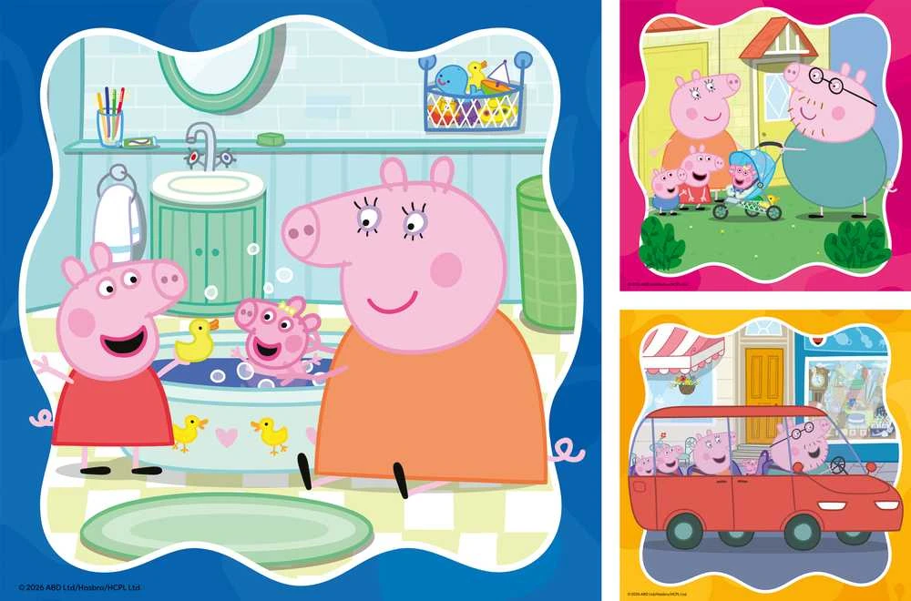 Ravensburger Dėlionė 3x49 vnt. - Peppa Pig su šeima aprašymas - Prekės nuotrauka