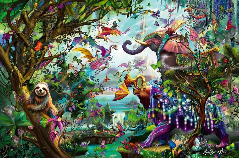 Ravensburger Dėlionė 4000 vnt. - Drakonai tropikuose