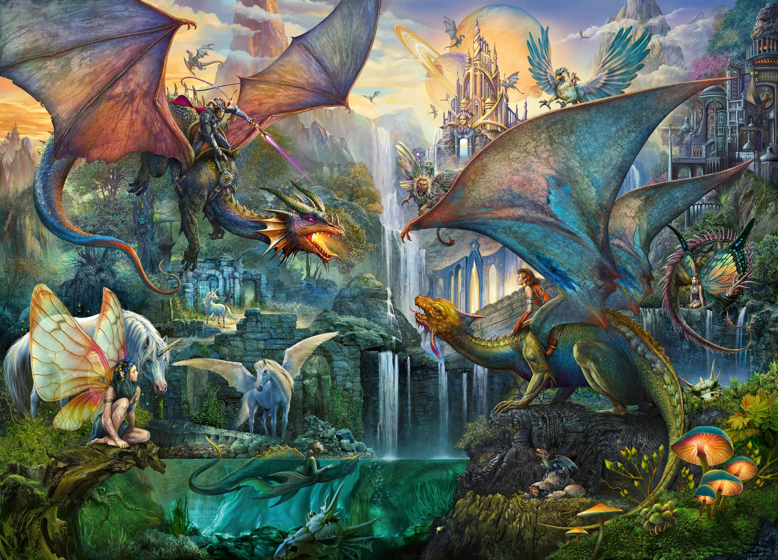 Ravensburger Dėlionė 9000 vnt. - Drakonai
