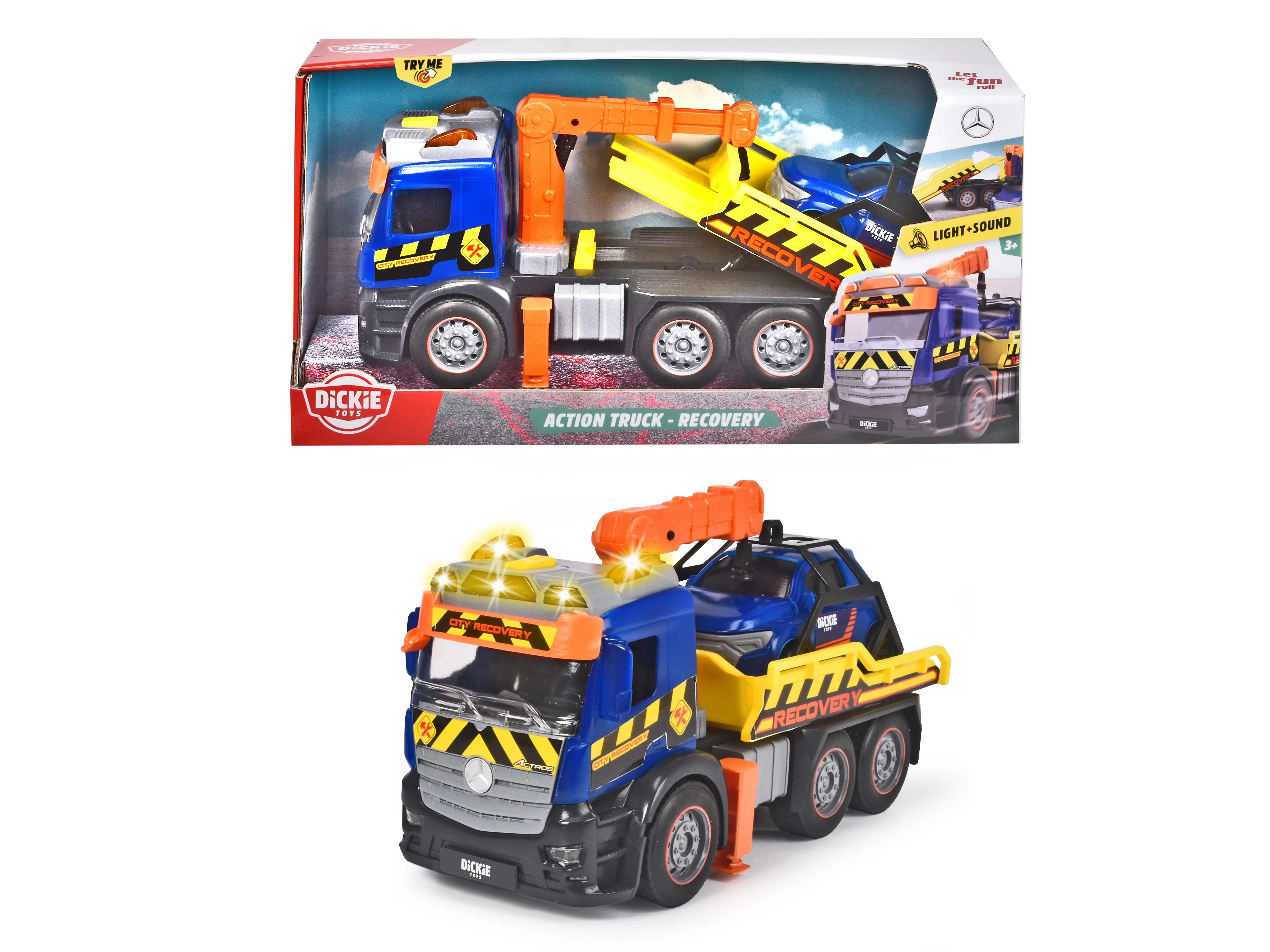 „Dickie City Tow Truck Mercedes“ su 26 cm gyvavimo ciklu