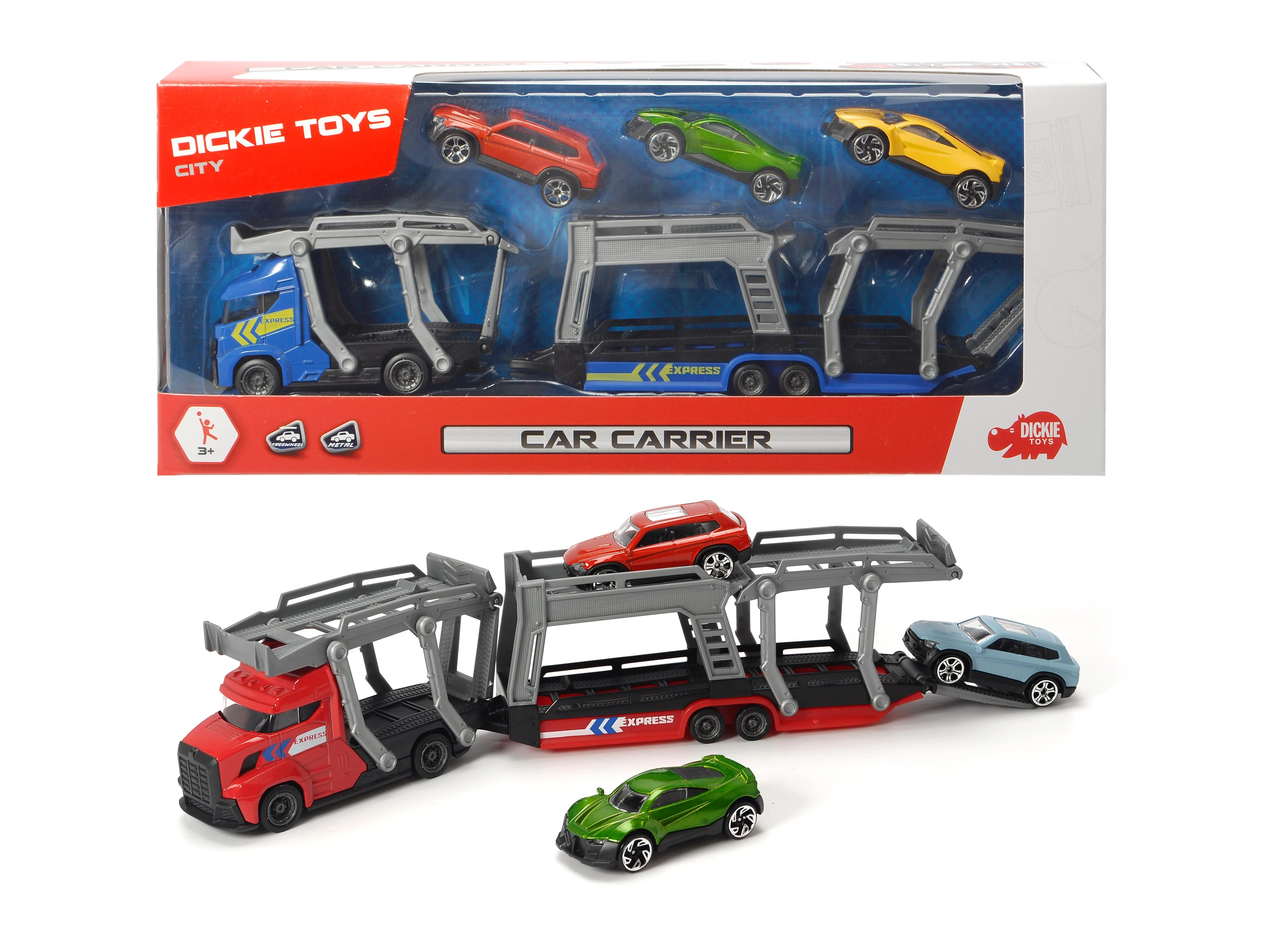 Dickie Evakuatorius 3 automobiliams, 2 tipai