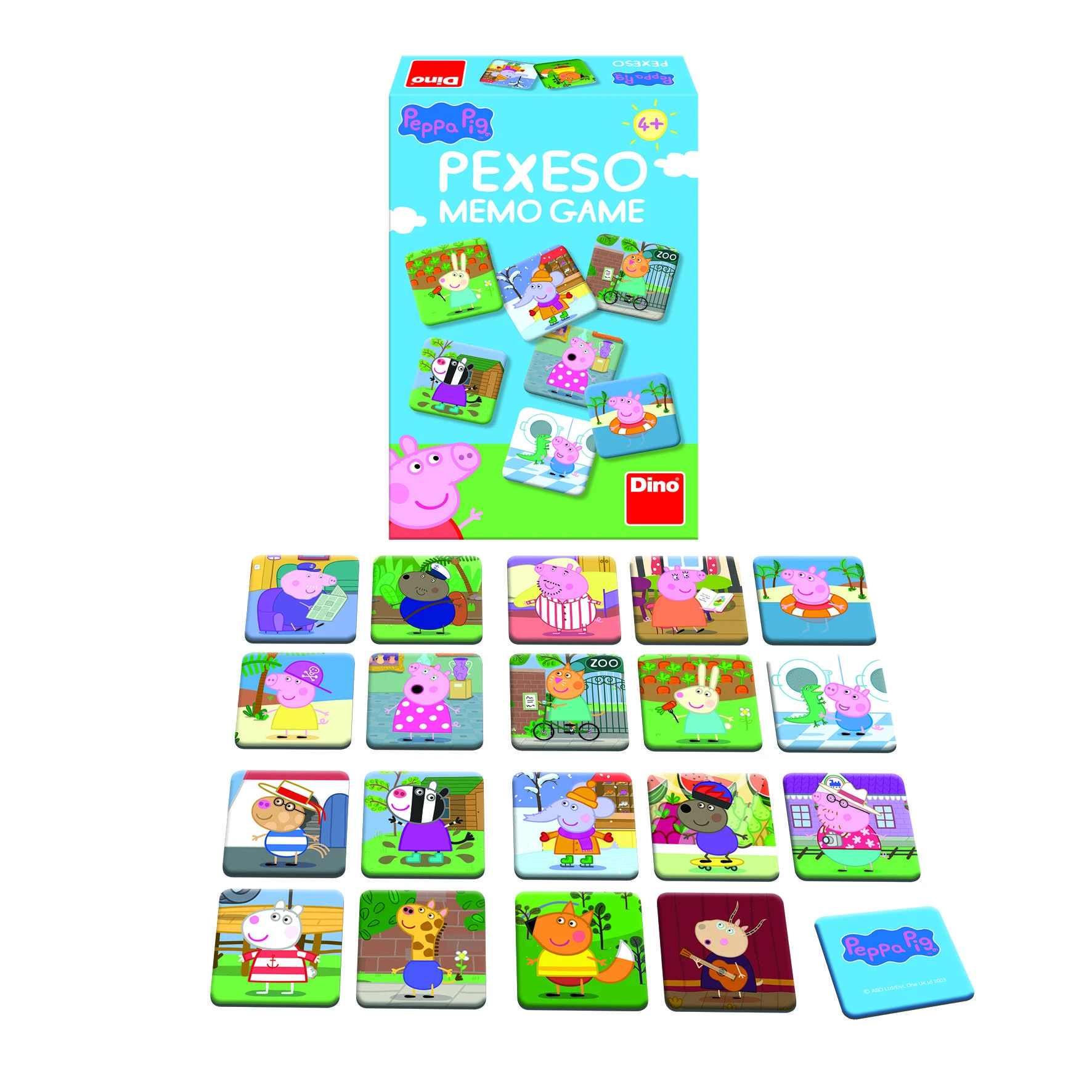 Peppa Pig Dino stalo žaidimas Memo Pig Peppa