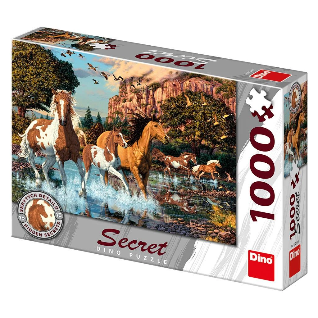 Puzzle Dino's secret puzzle 1000 pcs. horses