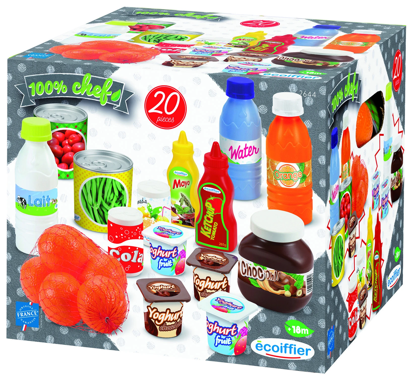 Ecoiffier Žaislinis maisto produktų rinkinys, 20 vnt.