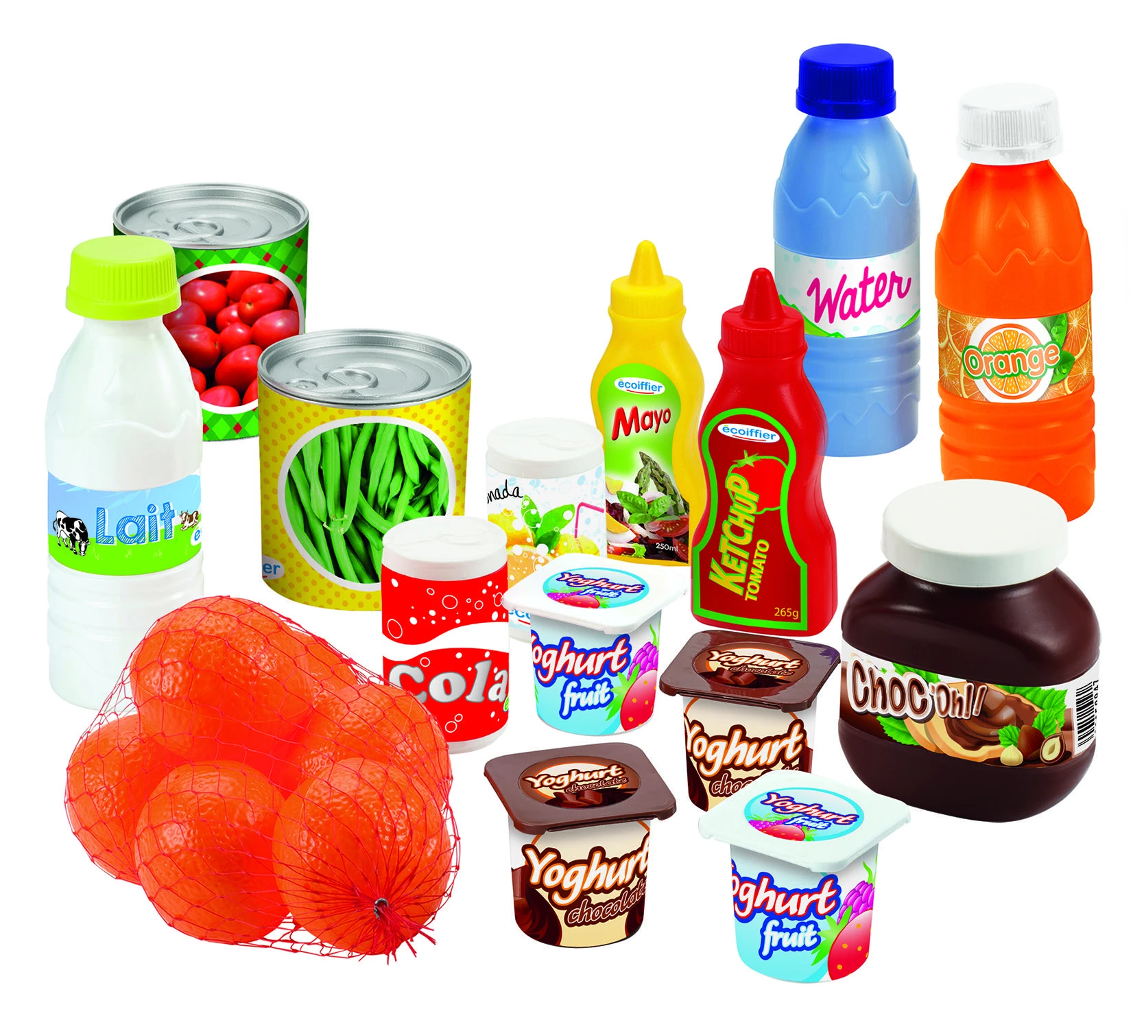 Ecoiffier Žaislinis maisto produktų rinkinys, 20 vnt.
