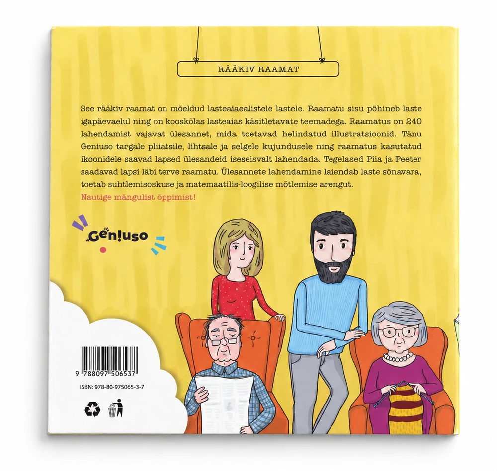 Geniuso mokomės žaisdami – interaktyvi kalbanti knyga (estų kalba)