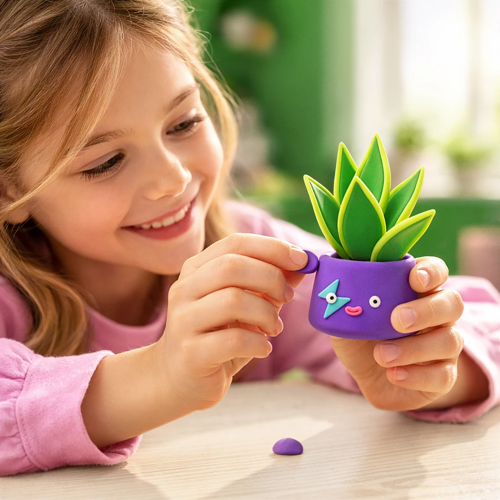 HEY CLAY modelino figūrėlės, 15 vnt.: Plant Folks