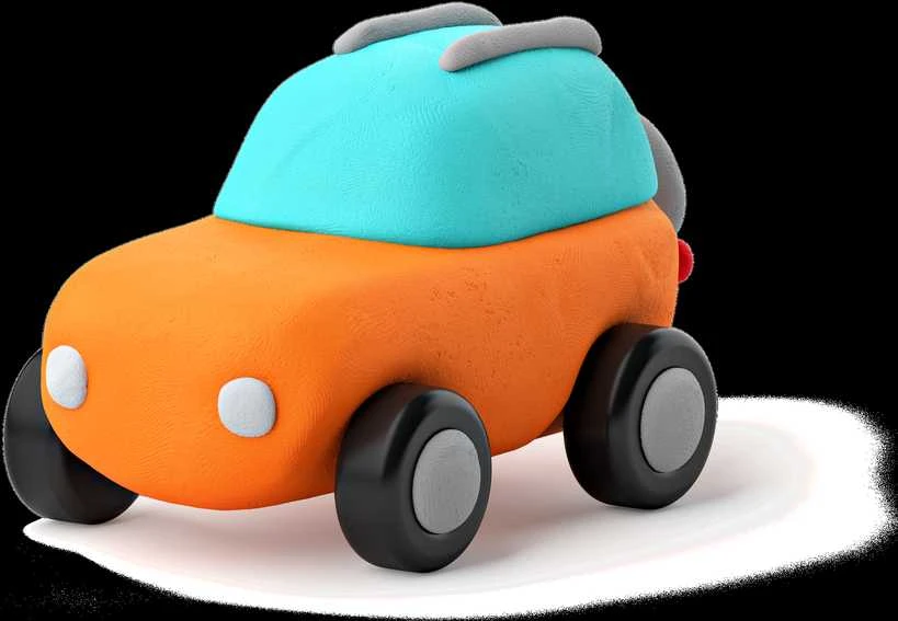 Dėlionė HEY CLAY Modeliuojantys molio ekologiški automobiliai su ratais