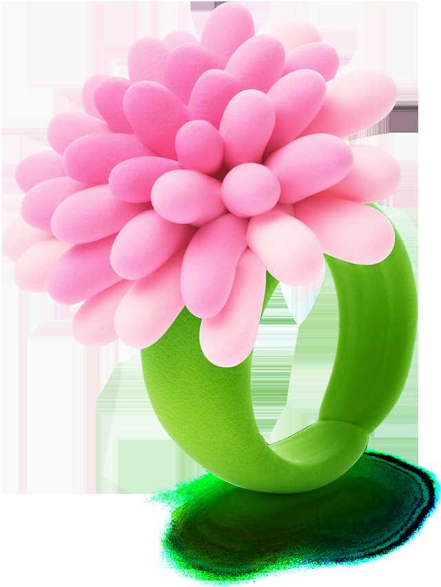 TM Toys HEY CLAY Modeliavimo molio žiedai Gėlė