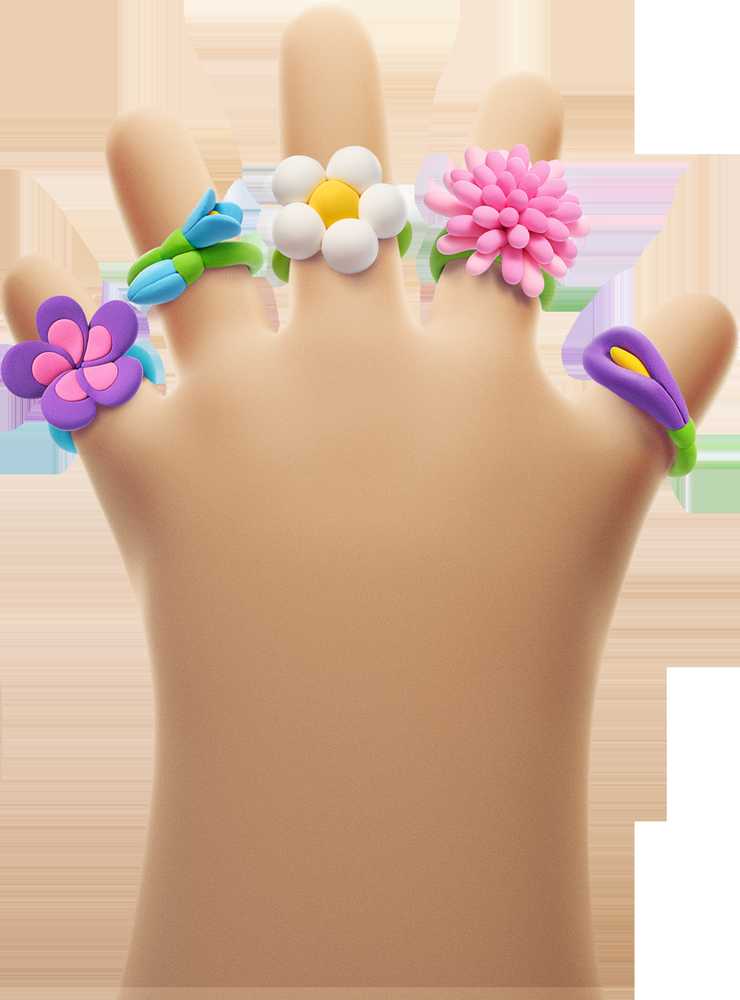 TM Toys HEY CLAY Modeliavimo molio žiedai Gėlė