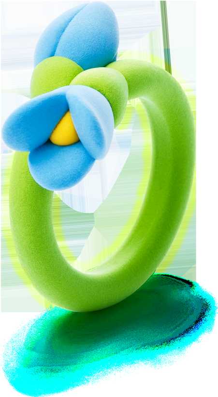 TM Toys HEY CLAY Modeliavimo molio žiedai Gėlė