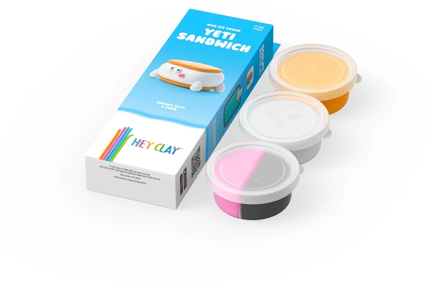 HEY CLAY modelino 3 dalys: Yeti sumuštinis