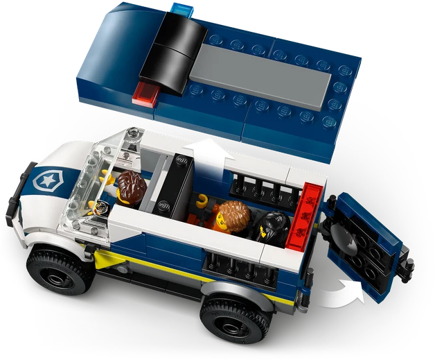„LEGO® City“ policijos kalinių gabenimo furgonas, konstravimo žaislas, 60479