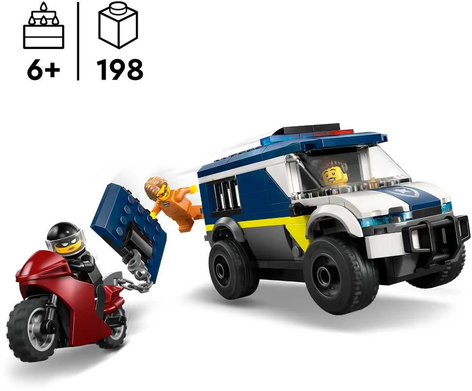 „LEGO® City“ policijos kalinių gabenimo furgonas, konstravimo žaislas, 60479
