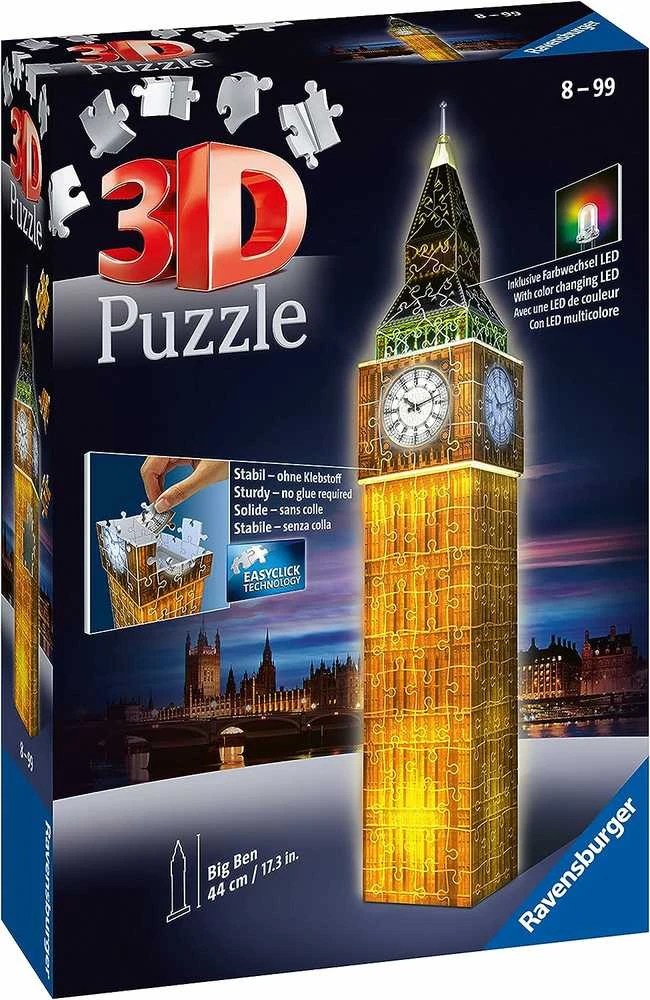 Ravensburger "3D" Dėlionė 216 vnt. - Vestminsterio laikrodžio bokštas (Big Ben)