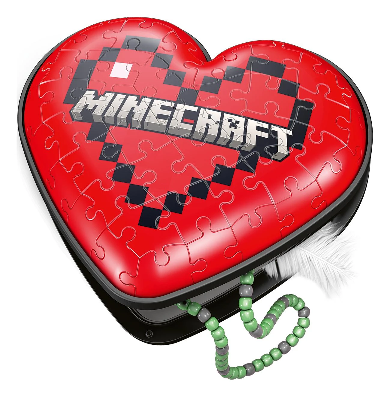 Ravensburger 3D Dėlionė 60 vnt. - Širdelės formos dėžutė - Minecraft