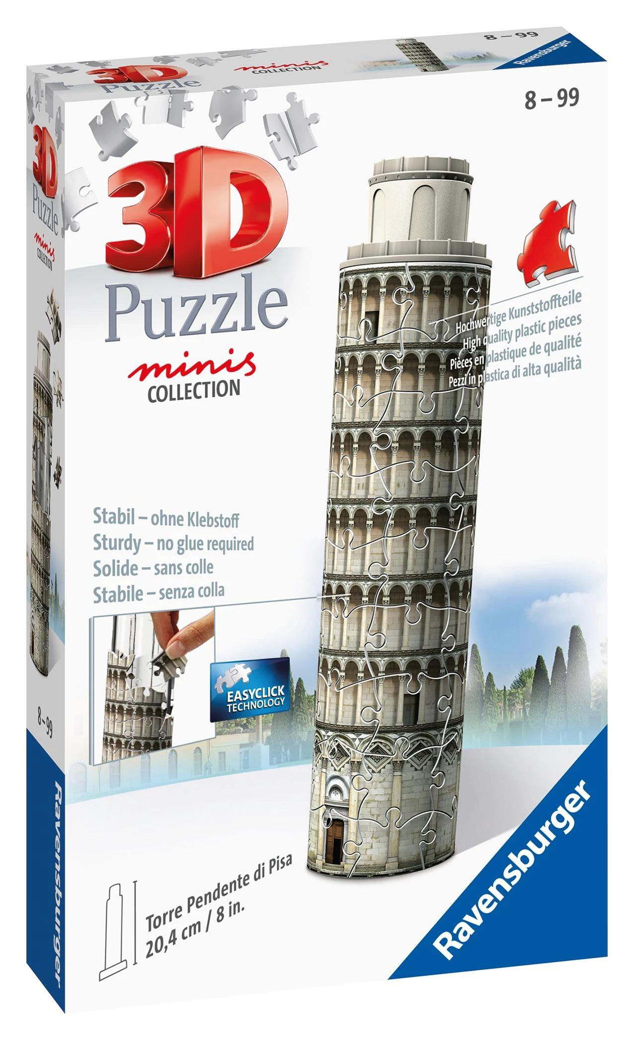 RAVENSBURGER 3D mini dėlionė Pizos bokštas, 54d, 11247