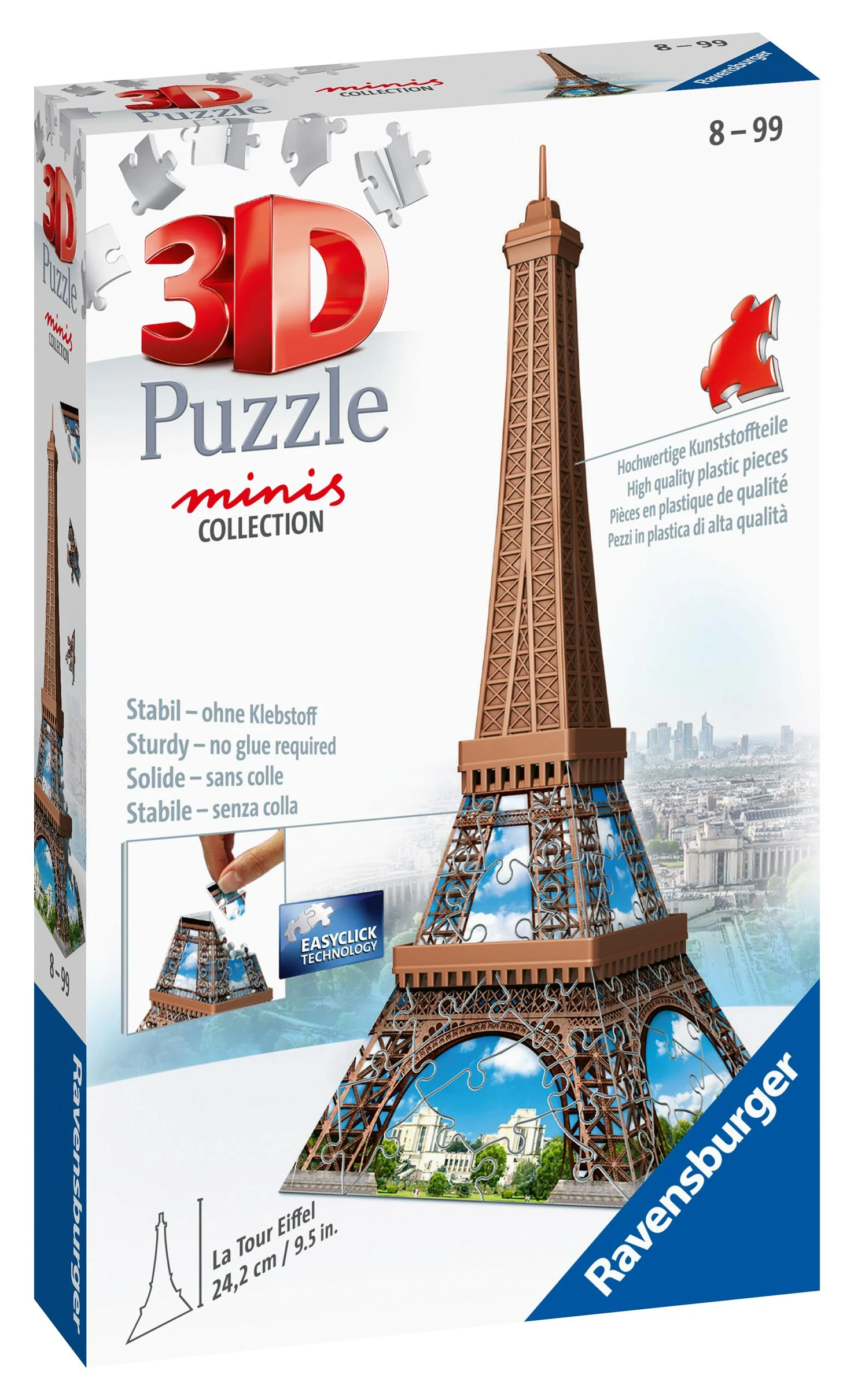 RAVENSBURGER 3D mini dėlionė Eifelio bokštas, 54d, 12536
