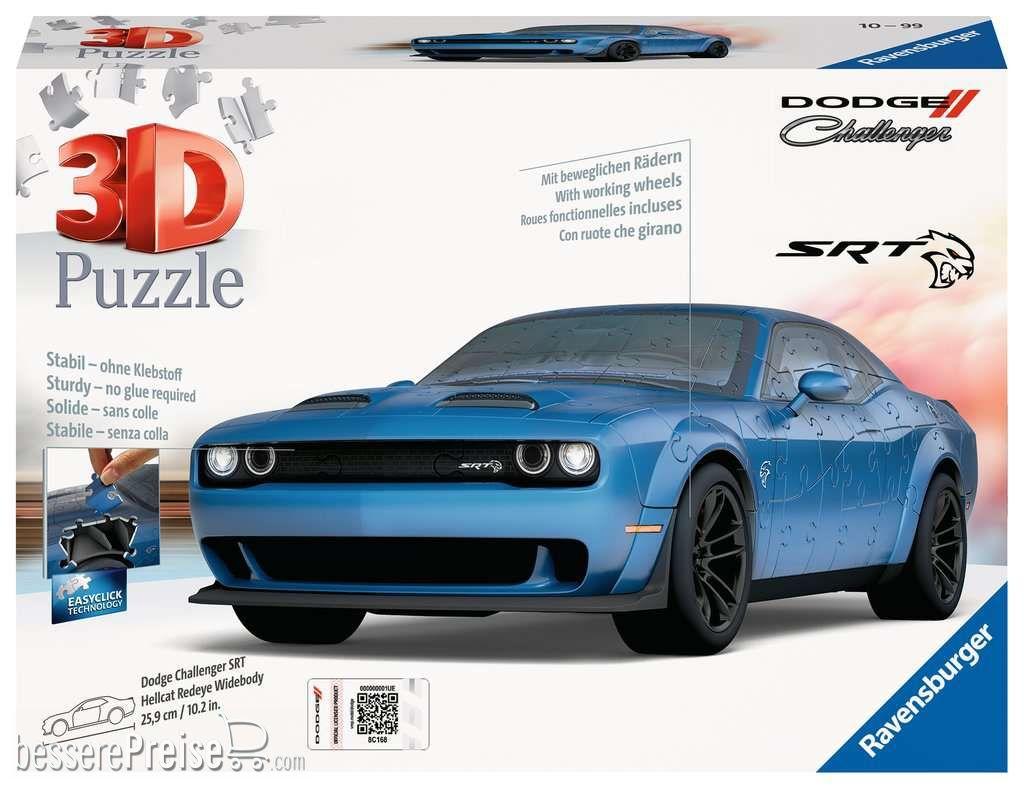 Ravensburger 3D Dėlionė 163 vnt. - Dodge Challenger Hellcat automobilis
