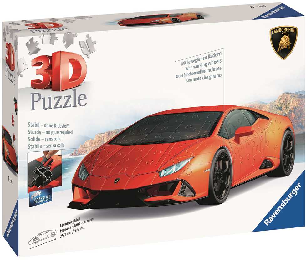 Ravensburger 3D Dėlionė 156 vnt. - Lamborghini automobilis