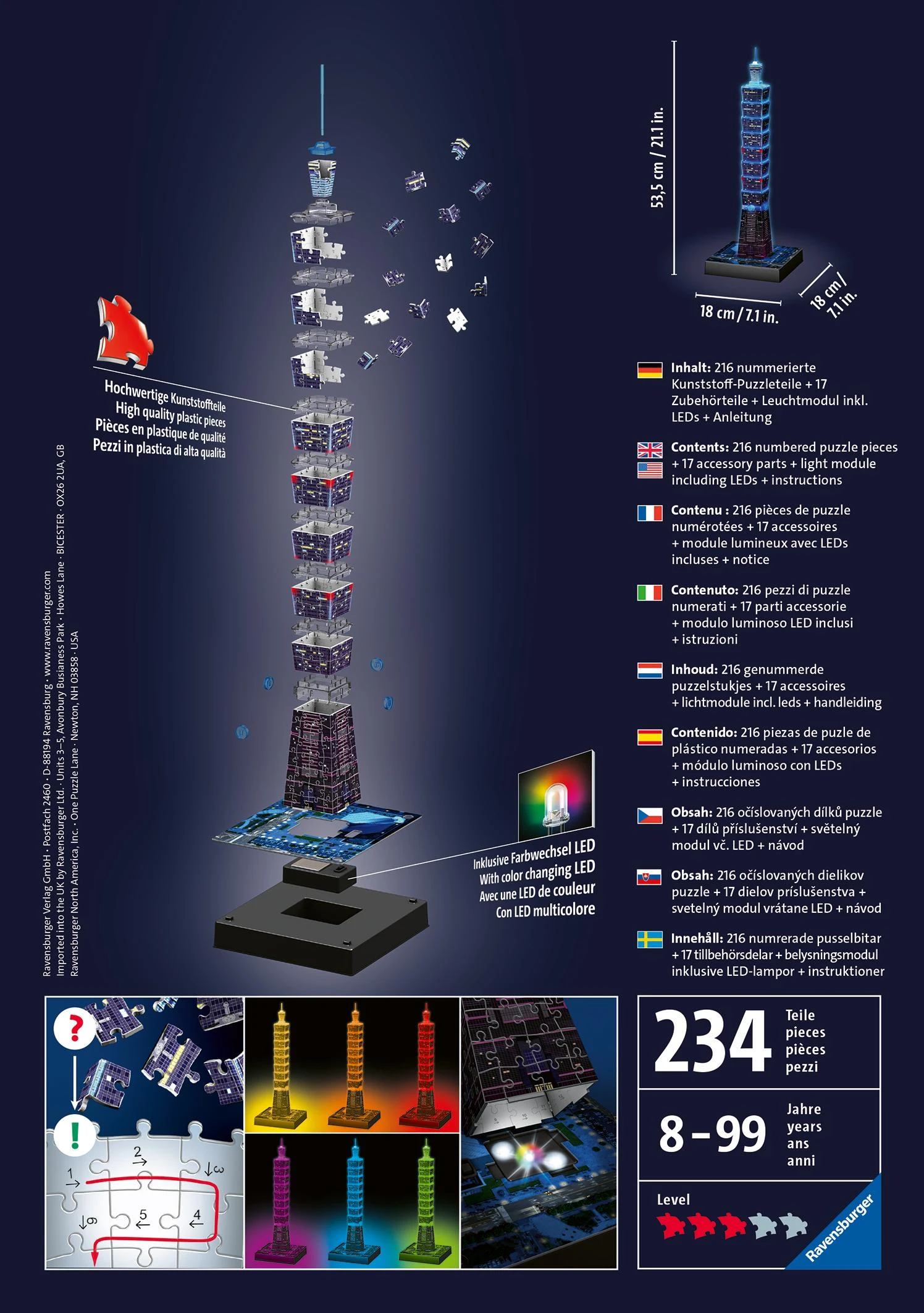 Ravensburger "3D" Dėlionė 216 vnt. - Taipėjus