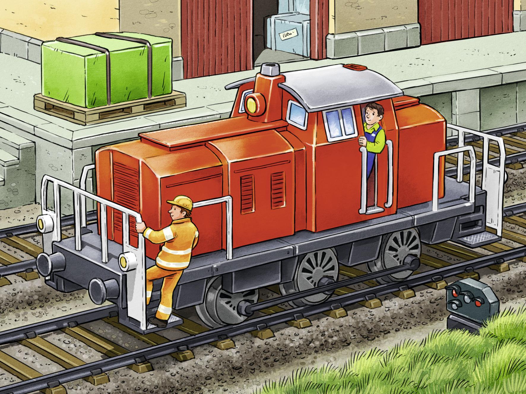 Ravensburger kubelių dėlionė „Mėgstamos transporto priemonės“, 12 kubelių