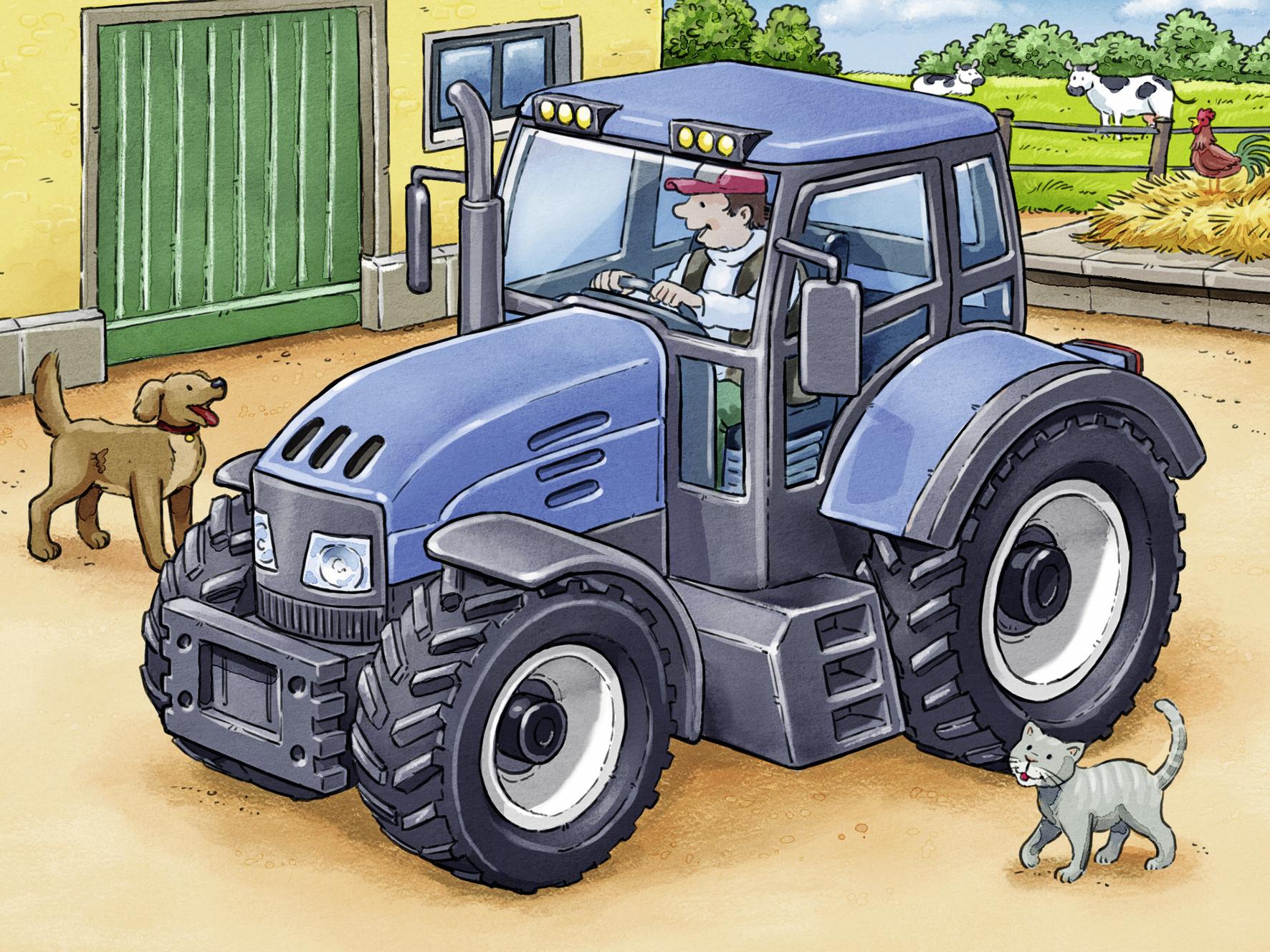 Ravensburger kubelių dėlionė „Mėgstamos transporto priemonės“, 12 kubelių