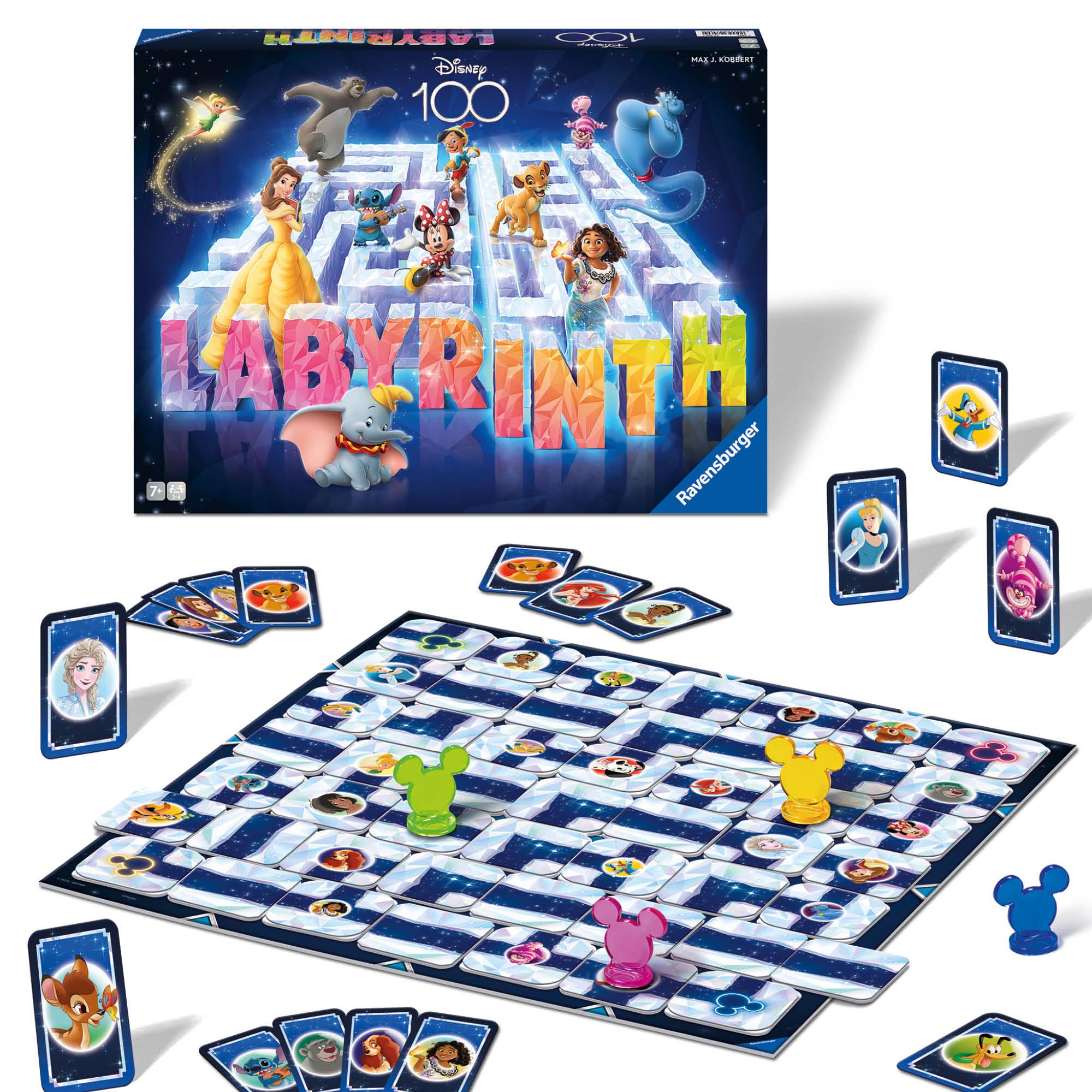 Ravensburger stalo žaidimas „Disney 100 Labyrinth“, 2–4 žaid., nuo 7 m.