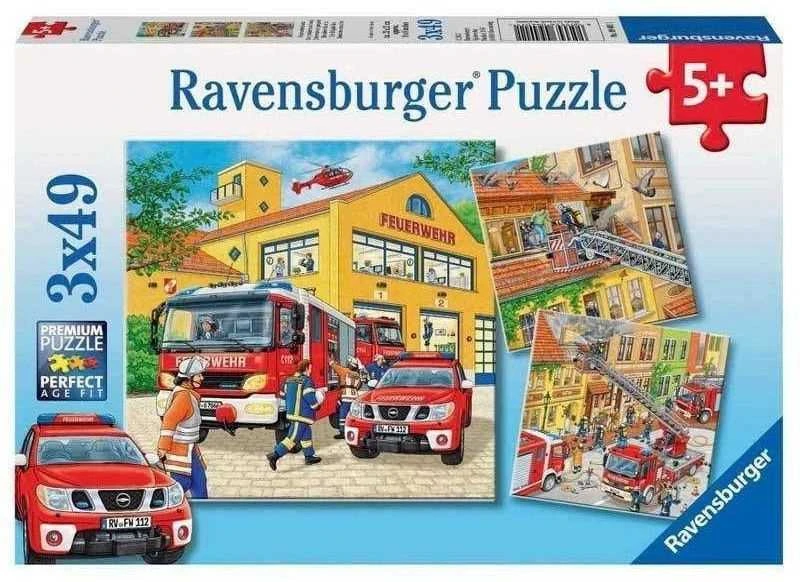 Ravensburger Dėlionė 3x49 vnt. - Ugniagesių brigada