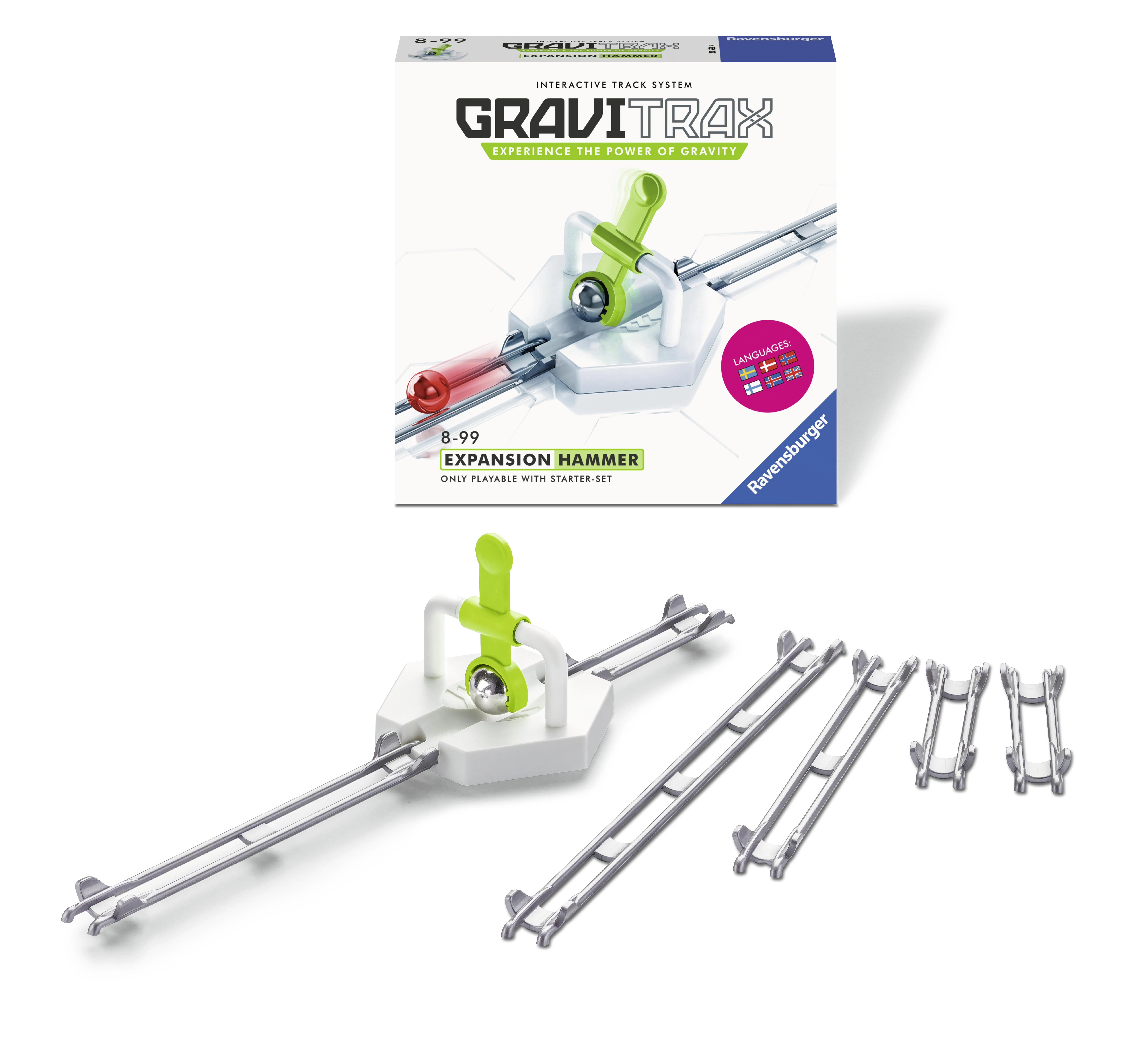 Ravensburger GRAVITRAX takelių sistemos priedų rinkinys Hammer, 27606