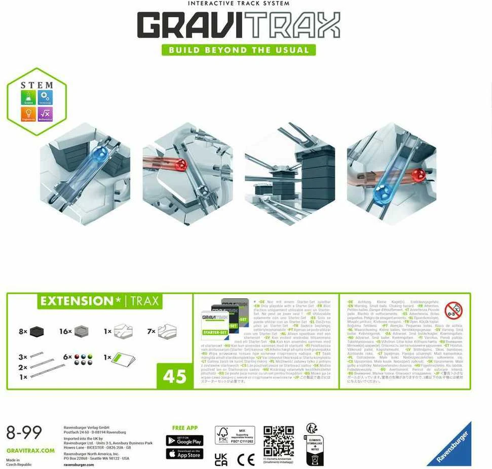 Ravensburger Konstruktorius GraviTrax: Priedų rinkinys Extension Trax pack