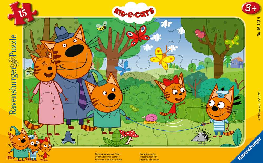 Ravensburger dėlionė „Kid-E-Cats“, 15 det., nuo 3 m.