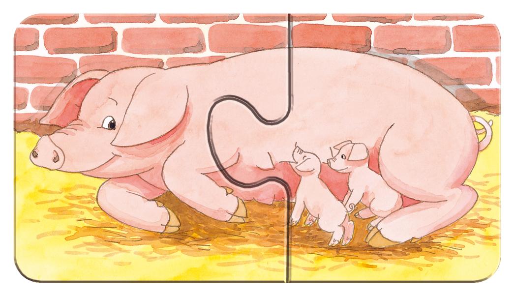 Ravensburger Dėlionė 9x2 vnt. - Gyvūnai ūkyje