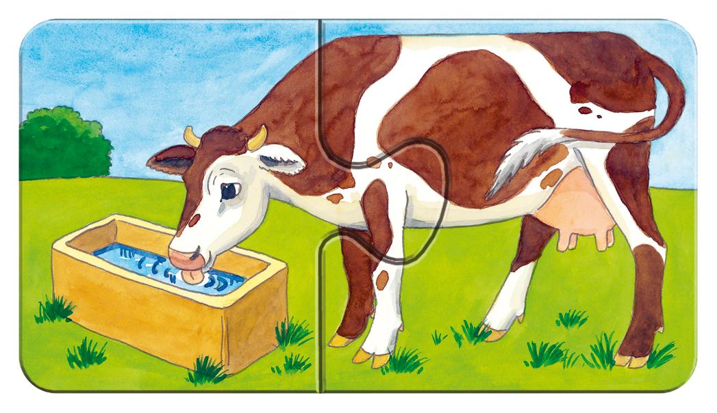Ravensburger Dėlionė 9x2 vnt. - Gyvūnai ūkyje