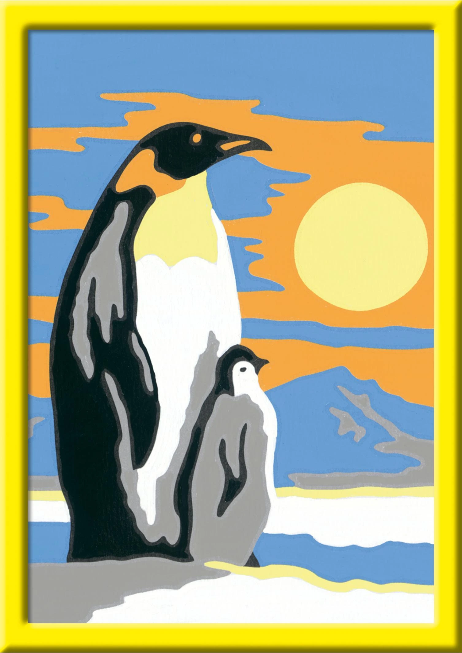 Dėlionė „Ravensburger Paint“, sukurta „Numbers Penguin“ šeimos