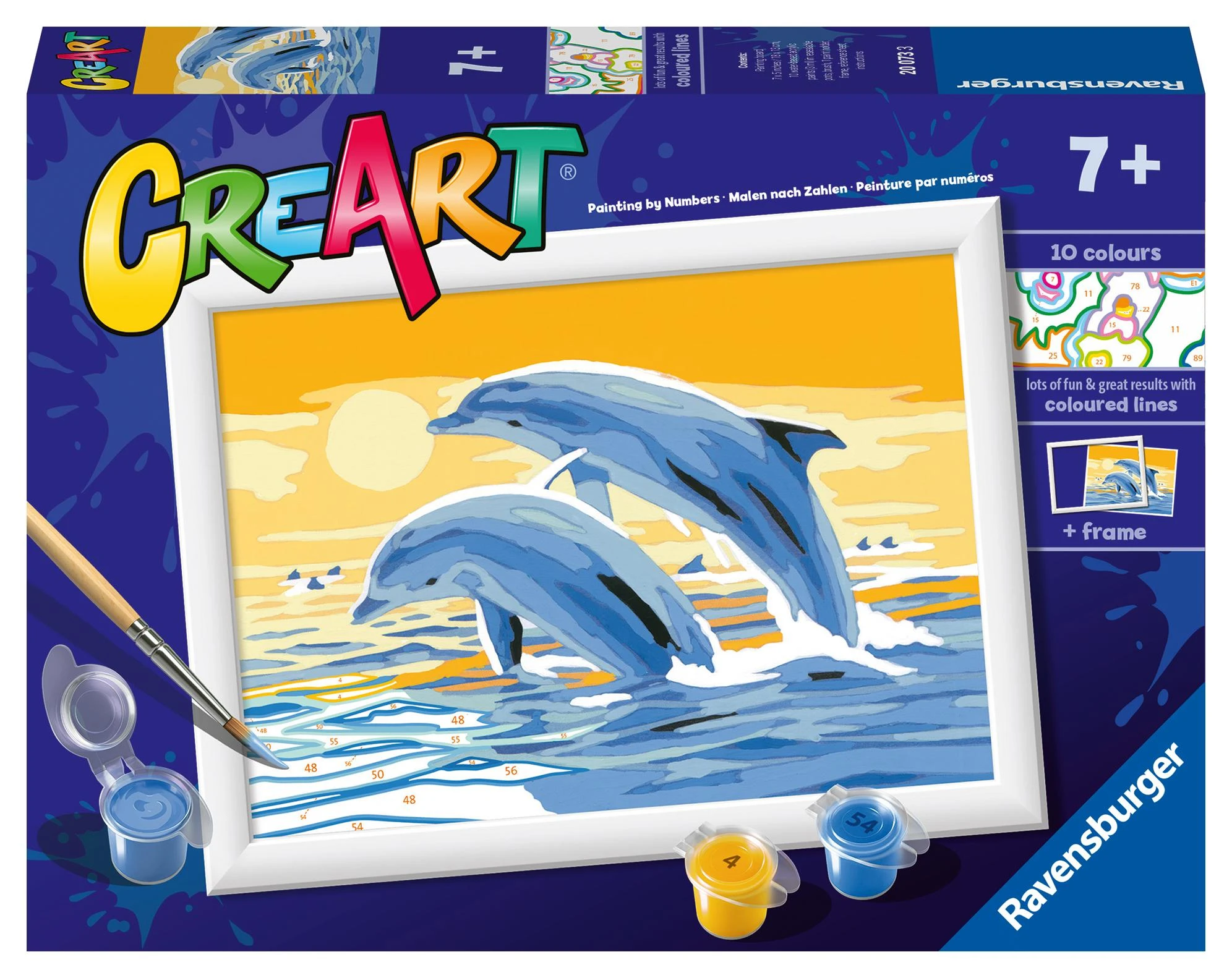 Ravensburger Creart vaikams: piešimo rinkinys su delfinais