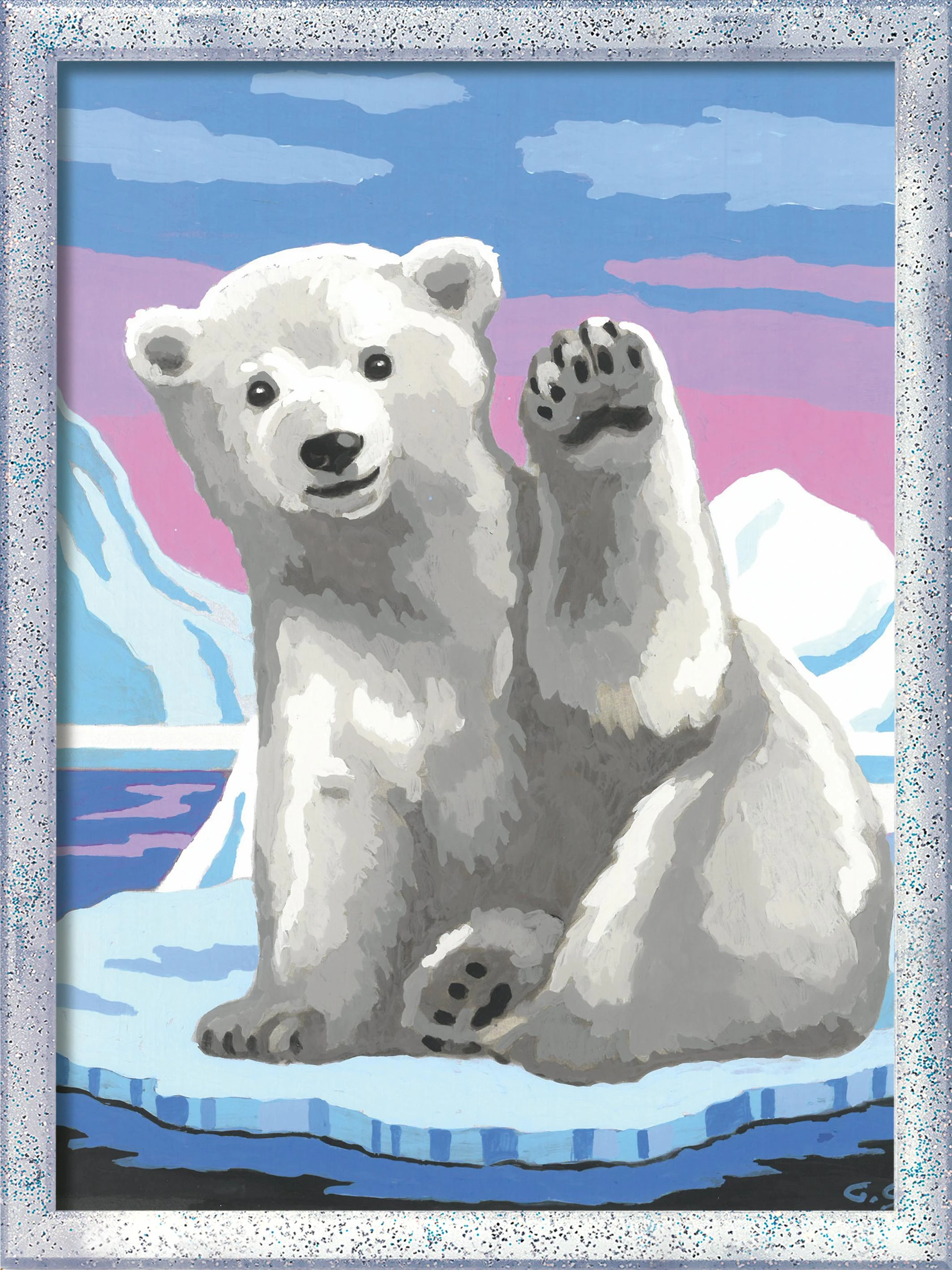 Tapymas pagal skaičius CreArt Pawsome Polar Bear su blizgučiais 20079 Ravensburger