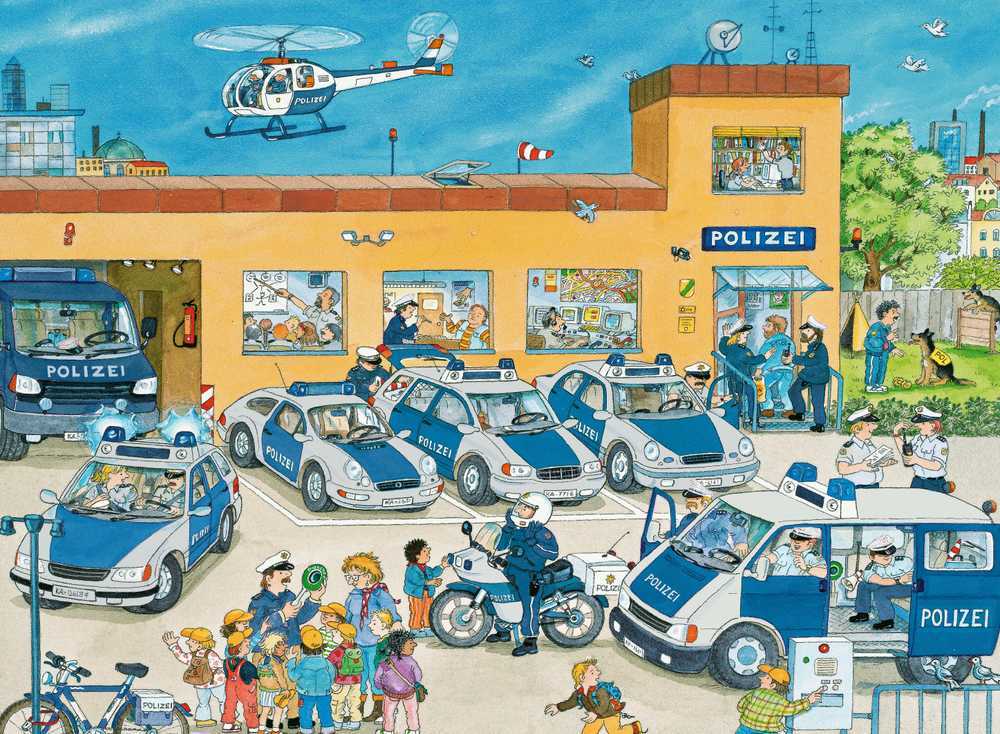 Ravensburger Dėlionė 100 vnt. - Policijos nuovada aprašymas - Prekės nuotrauka