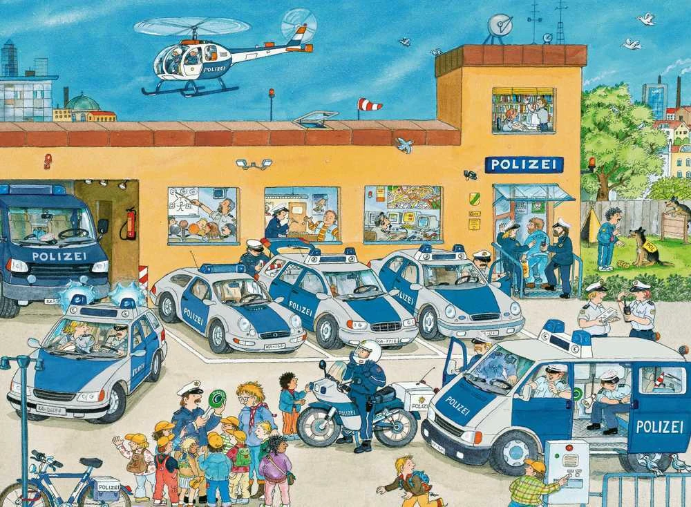 Ravensburger Dėlionė 100 vnt. - Policijos nuovada aprašymas - Prekės nuotrauka