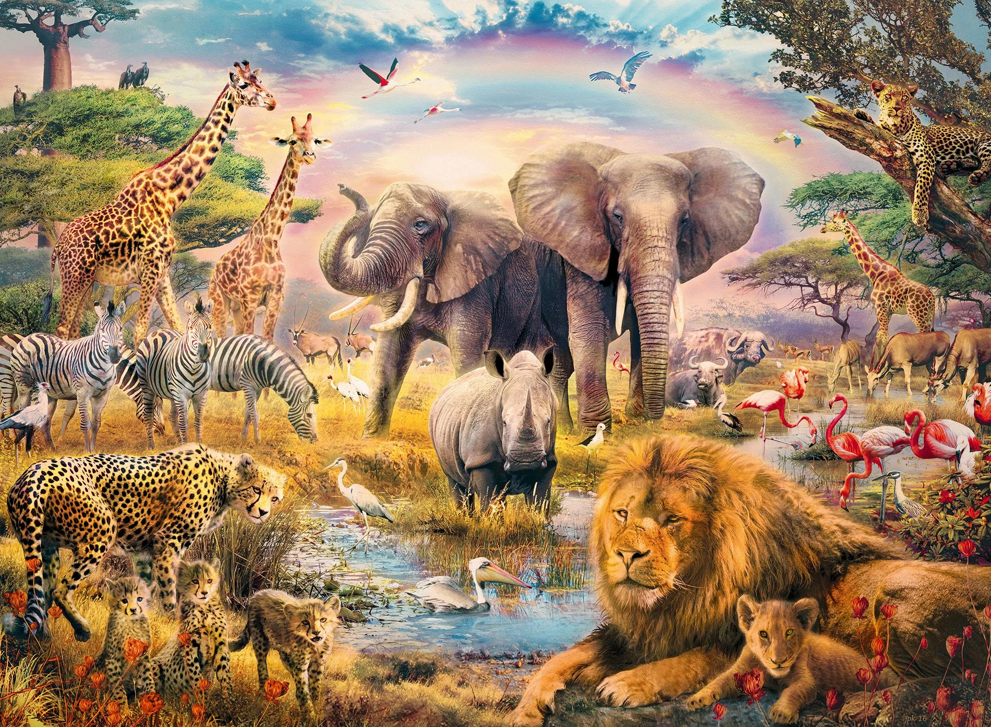 Ravensburger Dėlionė 100 vnt. - Laukiniai gyvūnai aprašymas - Prekės nuotrauka