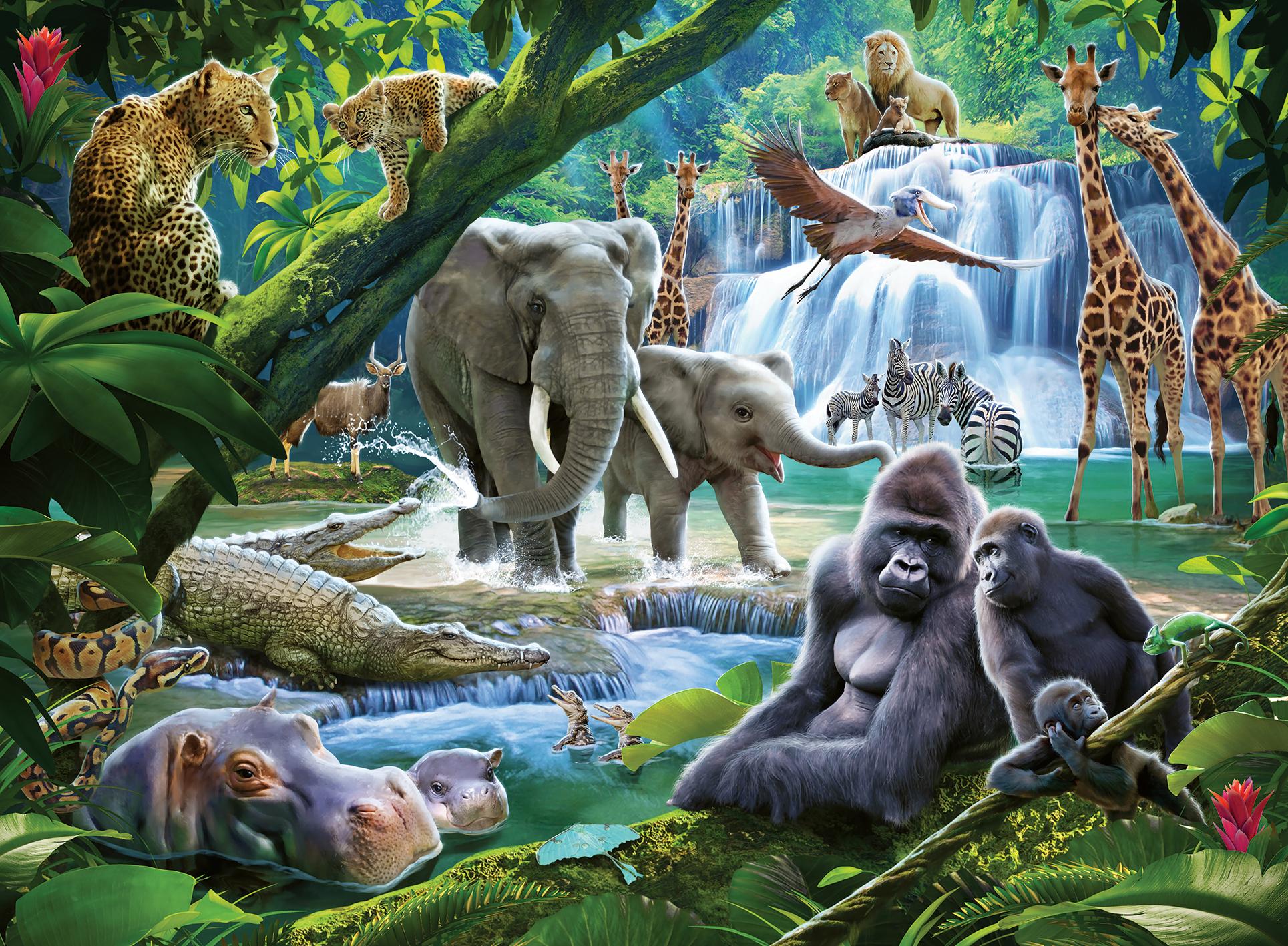 Ravensburger Dėlionė 100 vnt. - Džiunglių šeima aprašymas - Prekės nuotrauka